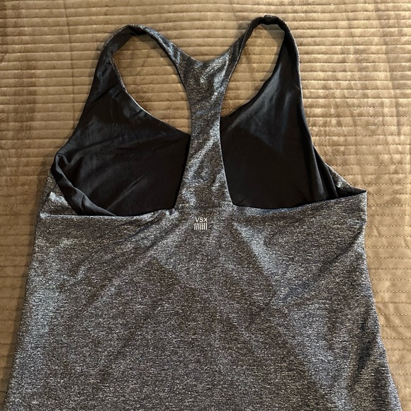 Victoria’s Secret VSX Heather Gray Black Racerback Tank - Picture 6 of 8